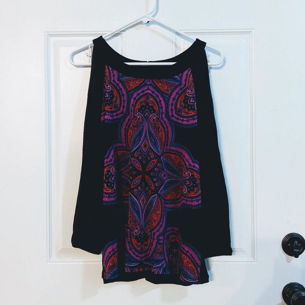 Cold shoulder boho top